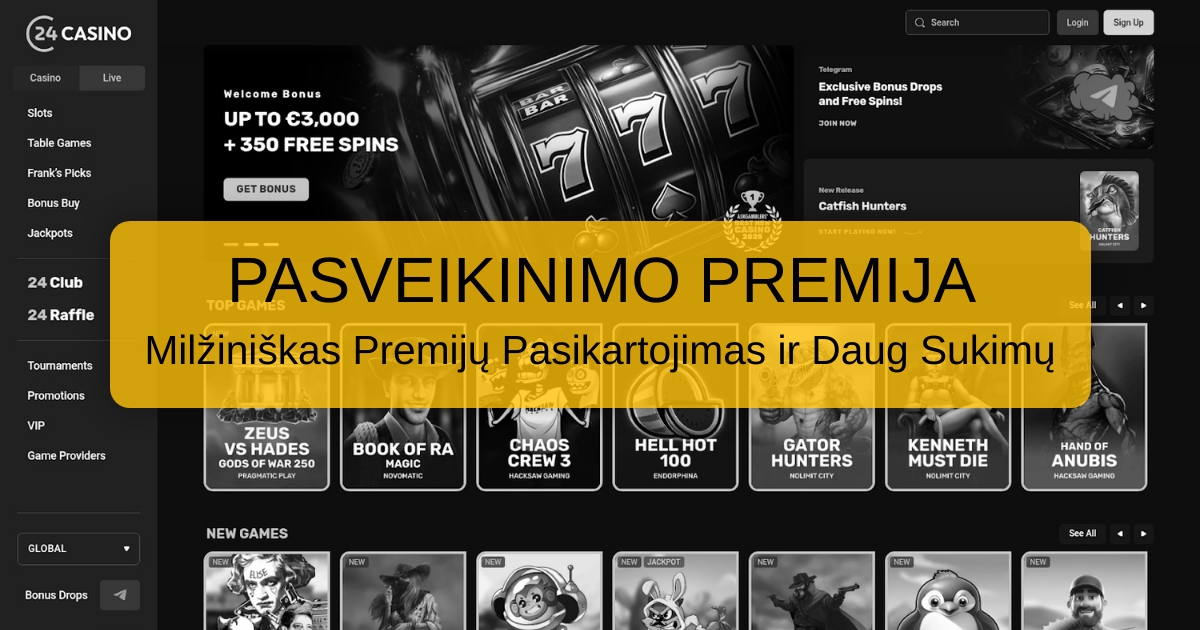 24Casino - Geriausios interneto lošimo mašinos | Lietuva