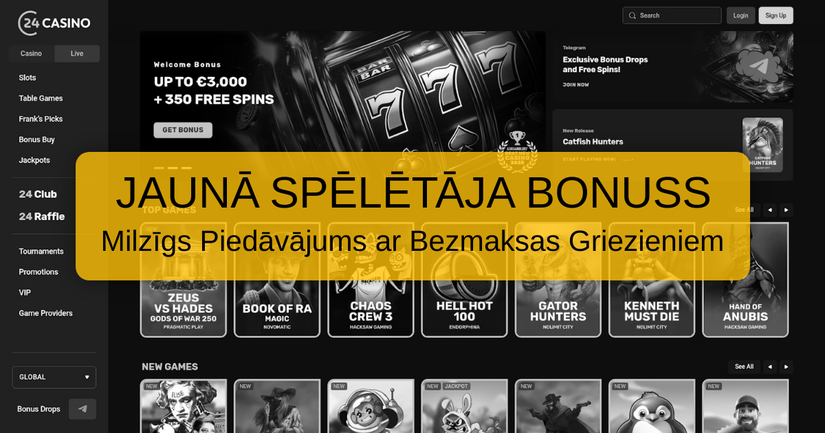 24Casino - Labākās Spēļu Automātu Spēles un Bonusi | Latvija