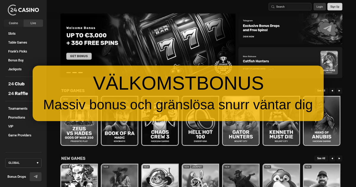 24Casino - Top Online Slots & Mobile Bonus | Sverige